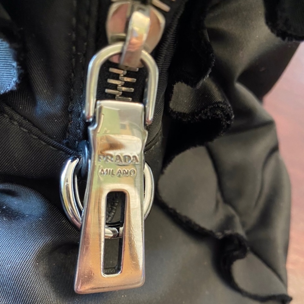 Vintage PRADA Nylon Ruffle Handbag - Picture 6 of 16